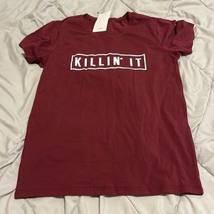 WOMENS Burgundy Killin’ It Short Sleeve S